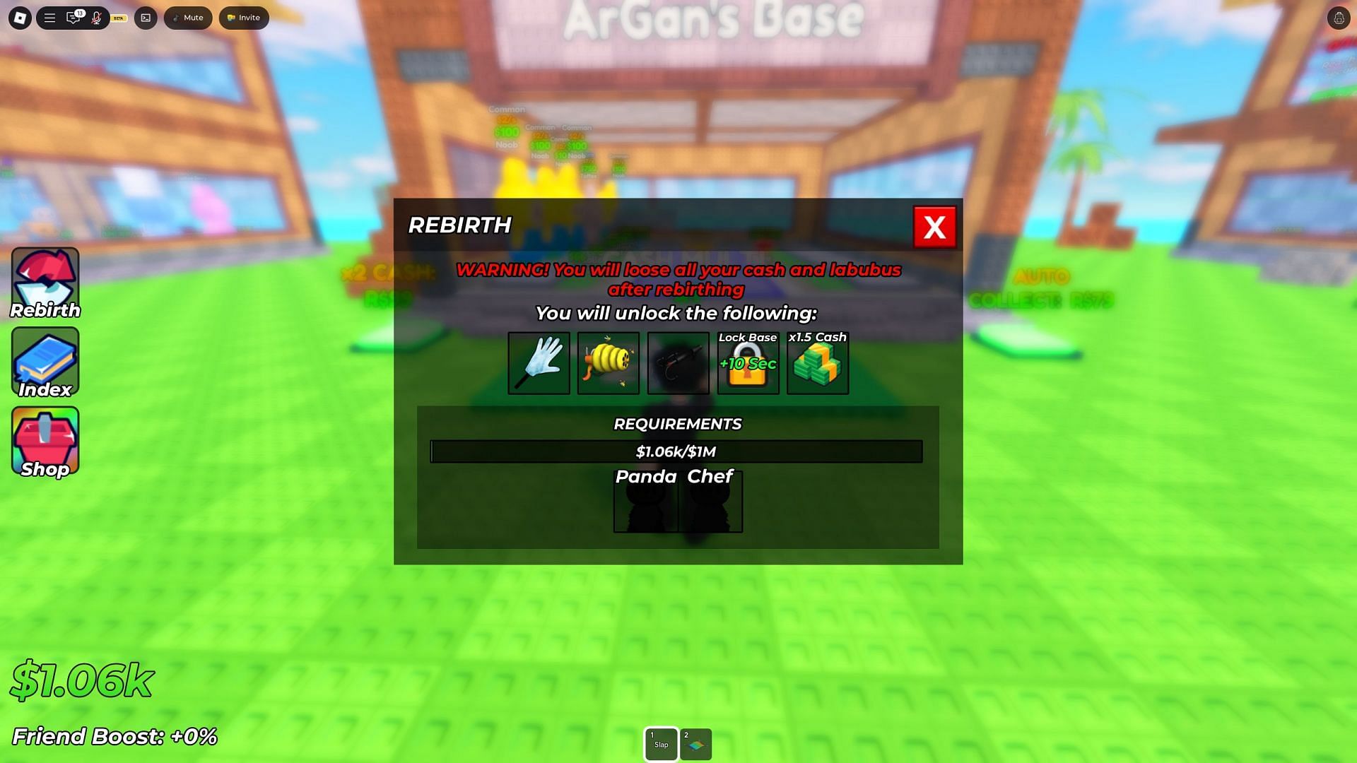 Rebirthing is extremely crucial for progression in Steal a Labubu (Image via Roblox)